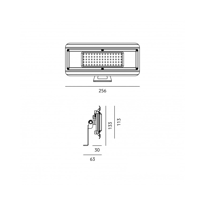 LED техническо осветително тяло 4 в 1 MULTILUXO LED/50W/230V 4000K IP65 25,6 cm