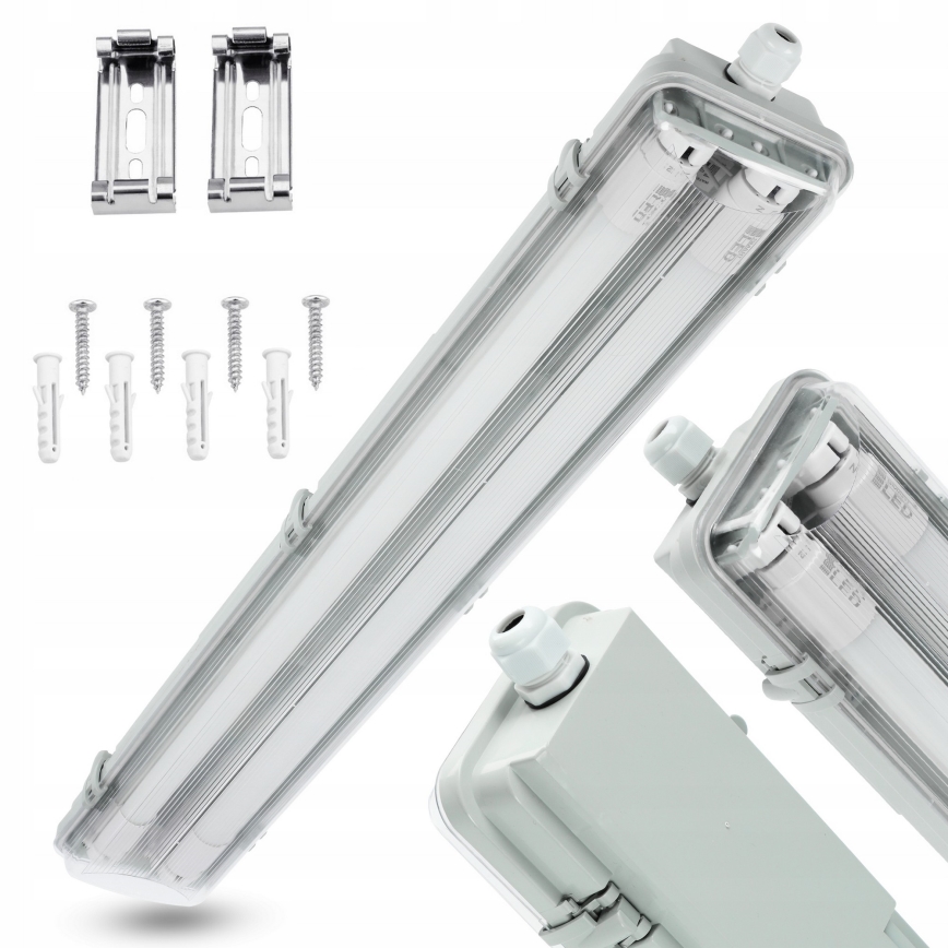 LED техническо осветително тяло T8 2xG13/10W/230V 6000K 60 см IP65 бяло