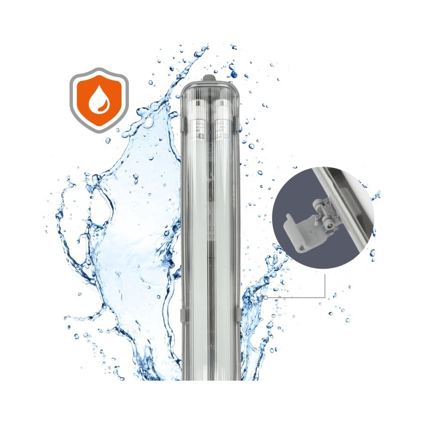 LED техническо осветително тяло за тръбни лампи T8 2xG13/18W/230V 4000K IP65 127 cm