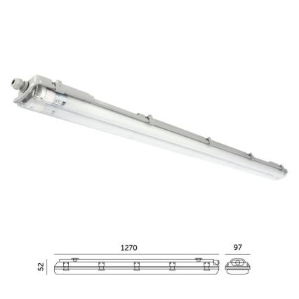 LED техническо осветително тяло за тръбни лампи T8 2xG13/18W/230V 5000K IP65 127 cm