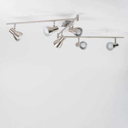 LED точково осветително тяло 6xE14/5W/230V матов хром