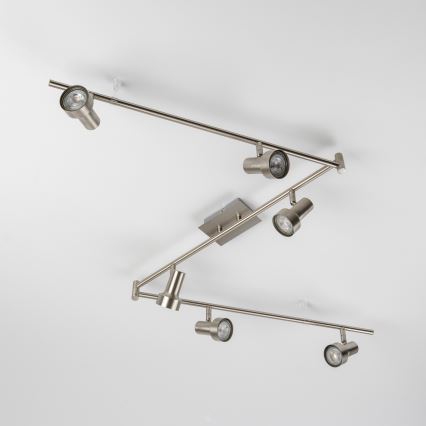 LED точково осветително тяло 6xGU10/4,7W/230V матов хром