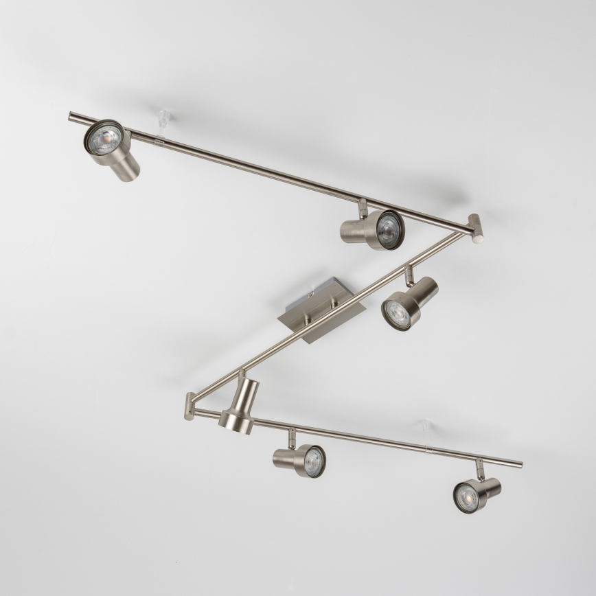 LED точково осветително тяло 6xGU10/4,7W/230V матов хром