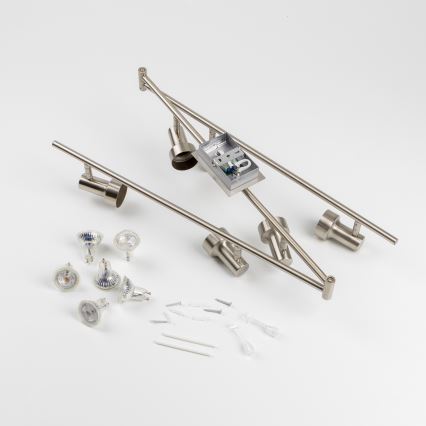 LED точково осветително тяло 6xGU10/4,7W/230V матов хром