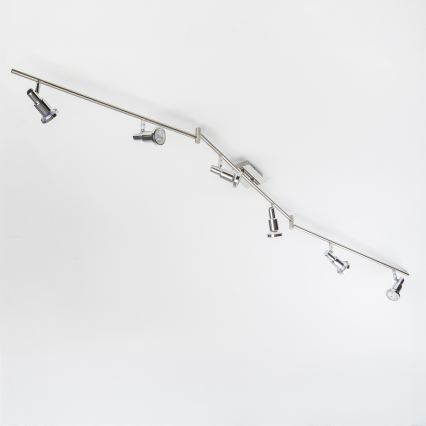 LED точково осветително тяло 6xGU10/5W/230V лъскав хром