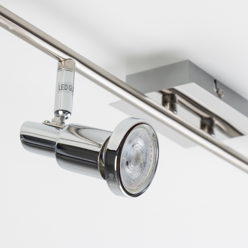 LED точково осветително тяло 6xGU10/5W/230V лъскав хром
