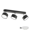 LED точково осветително тяло CLARK 3xGX53/10W/230V черно