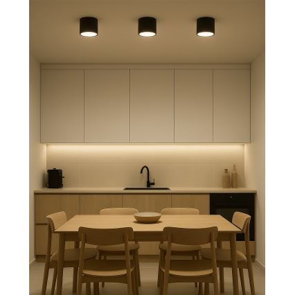 LED точково осветително тяло LED/10W/230V 3000/4000/6400K Ø 12 см черно