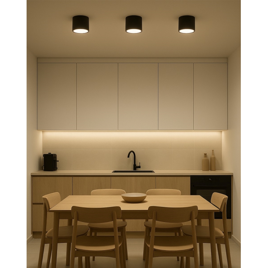 LED точково осветително тяло LED/10W/230V 3000/4000/6400K Ø 12 см черно