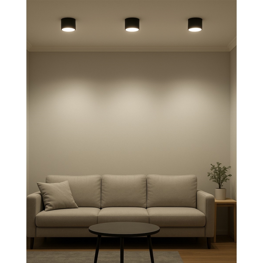 LED точково осветително тяло LED/10W/230V 3000/4000/6400K Ø 12 см черно