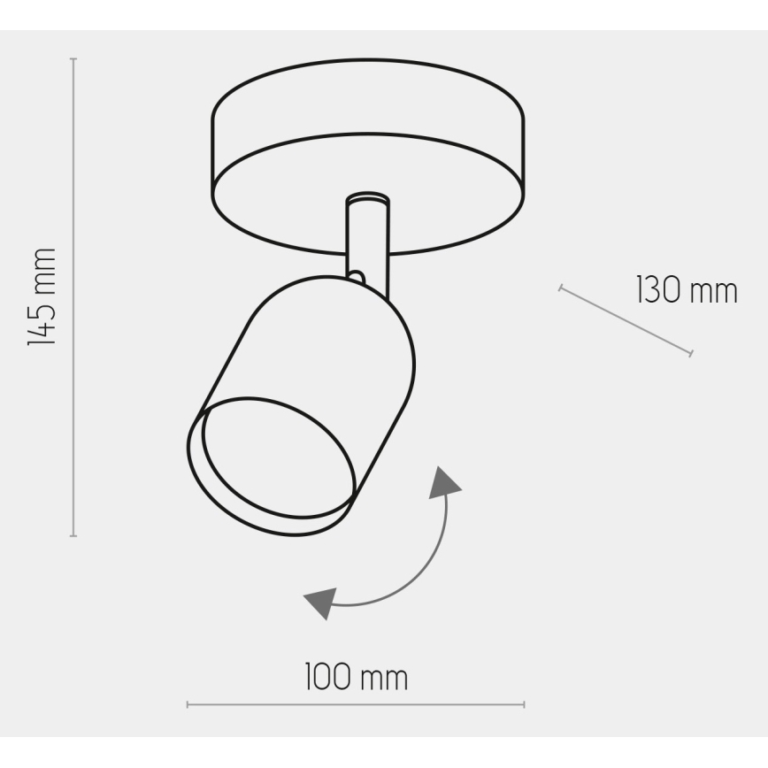 LED точково осветително тяло TOP 1xGU10/10W/230V сиво