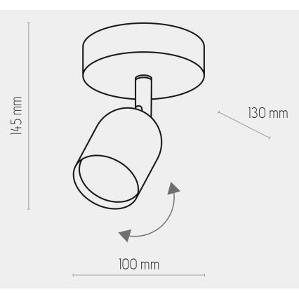 LED точково осветително тяло TOP 1xGU10/10W/230V златисто/черно