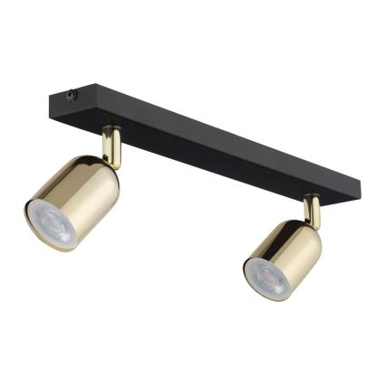 LED точково осветително тяло TOP 2xGU10/10W/230V черно/златно