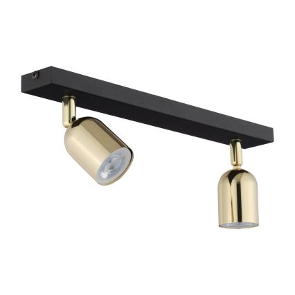 LED точково осветително тяло TOP 2xGU10/10W/230V черно/златно