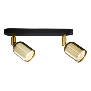 LED точково осветително тяло TOP 2xGU10/10W/230V черно/златно