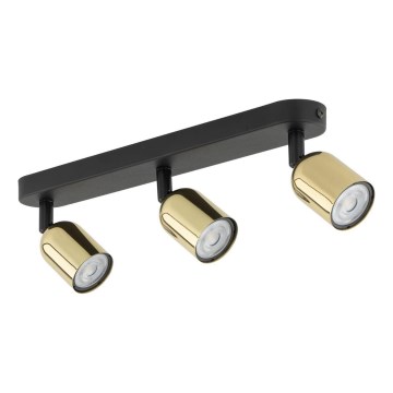 LED точково осветително тяло TOP 3xGU10/10W/230V черно/златно