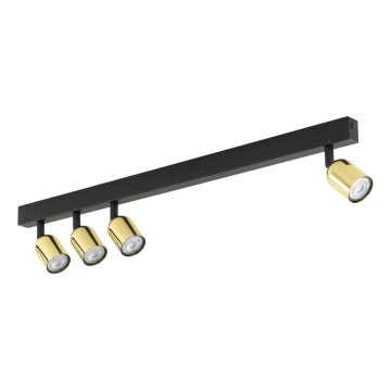 LED точково осветително тяло TOP 4xGU10/10W/230V черно/златисто