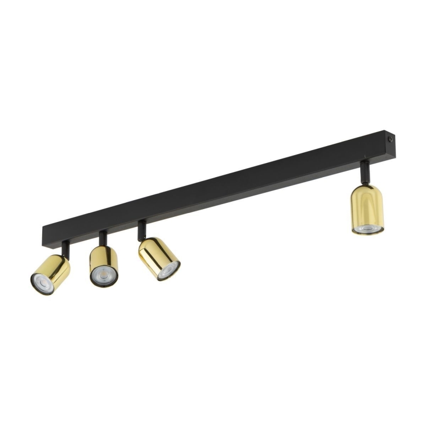 LED точково осветително тяло TOP 4xGU10/10W/230V черно/златисто
