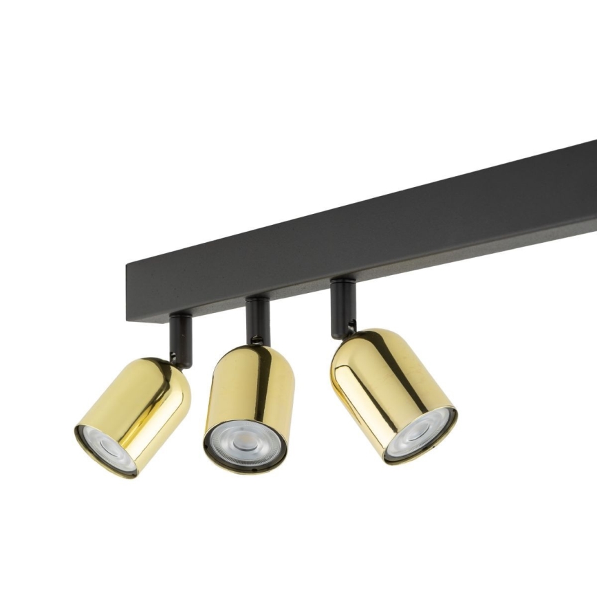 LED точково осветително тяло TOP 4xGU10/10W/230V черно/златисто