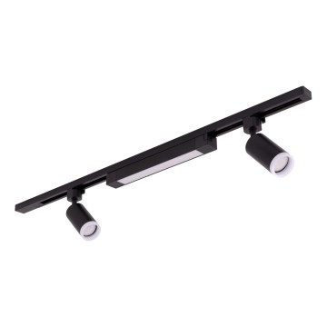 LED точково осветително тяло в шинна система TRACER 2xGU10/10W/230V + LED/20W 1 m черно