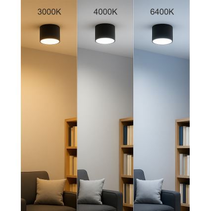 LED точково осветително тяло LED/10W/230V 3000/4000/6400K Ø 12 см черно