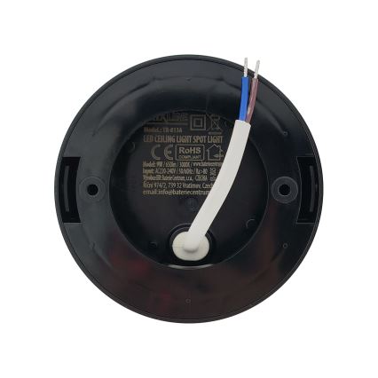 LED точково осветително тяло LED/9W/230V Ø 9 см черно