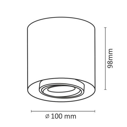 LED Точково осветление, луна XENO LED/15W/230V бяла 1200lm