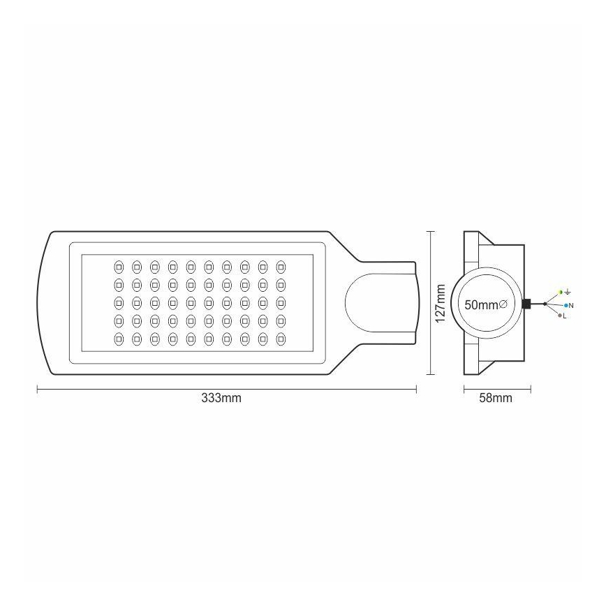 LED Улична лампа LED/50W/170-400V 4000K IP65