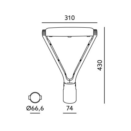 LED улична лампа NEXPARK LED/30/40/60W/230V 3000/4000/6500K IP66