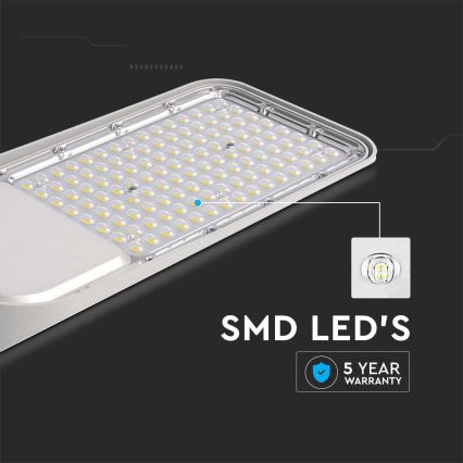 LED улична лампа SAMSUNG CHIP LED/100W/230V 6500K IP65 сива