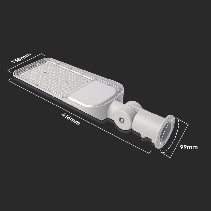LED улична лампа със сензор и чип SAMSUNG, 30 W, 230 V, 6500 K, IP65