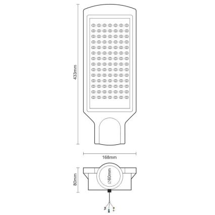 LED Улична лампа LED/100W/170-400V IP65