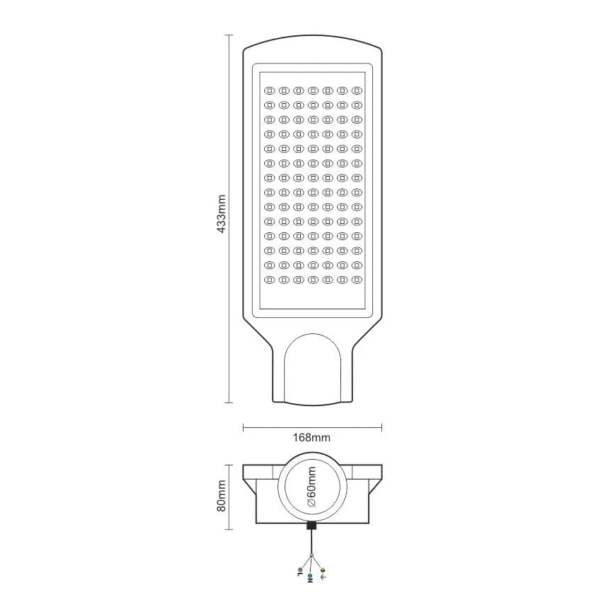 LED Улична лампа LED/100W/170-400V IP65