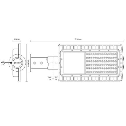 LED Улична лампа LED/100W/230V 5000K IP65