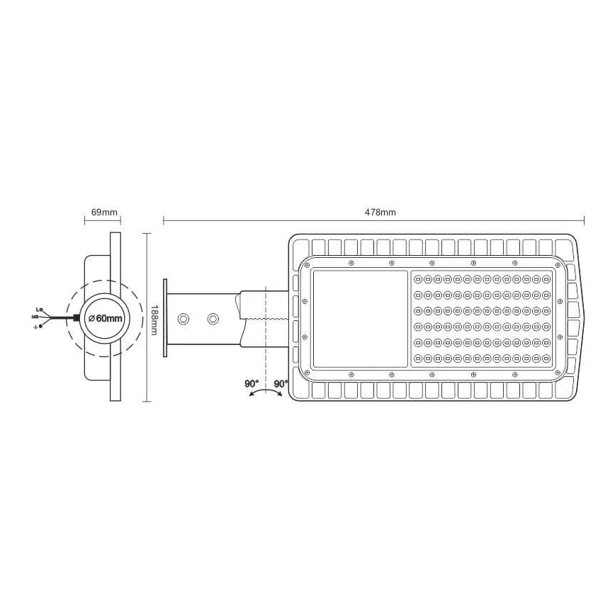 LED Улична лампа LED/30W/230V 5000K IP65