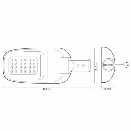 LED Улична лампа LED/40W/230V 5000K IP65