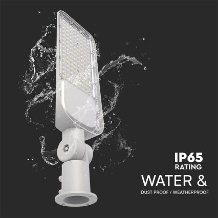LED улична лампа със сензор за здрач SAMSUNG CHIP LED/100W/230V 4000K IP65 сива