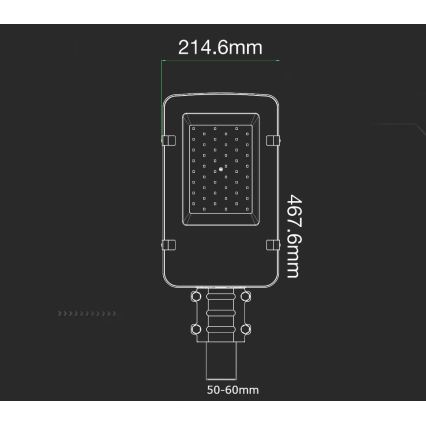 LED Улична лампа SAMSUNG CHIP LED/50W/230V 4000K IP65