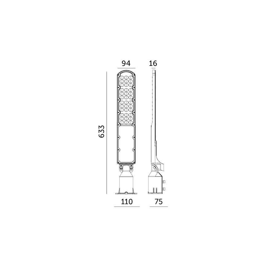 LED Улична лампа със сензор за здрач CYOTO LED/100W/230V IP65 4000K