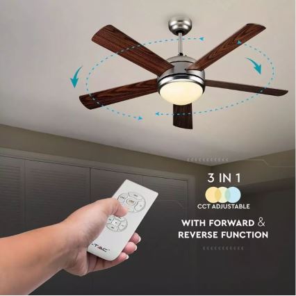 LED Вентилатор за таван LED/15W/230V 3000/4000/6400K + дистанционно управление