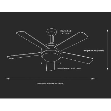 LED Вентилатор за таван LED/15W/230V 3000/4000/6400K + дистанционно управление