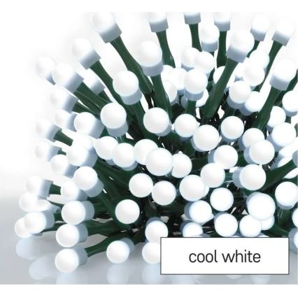 LED верига 200 LED/8 режима, 20 m, IP44, студено бяла