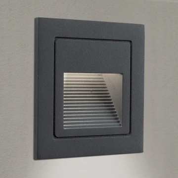 LED Вградена лампа LORO LED/2W/230V IP65 антрацит