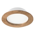 LED Вградена лампа WOODY SPOT LED/12,5W/230V 4000K орех Ø 16 см