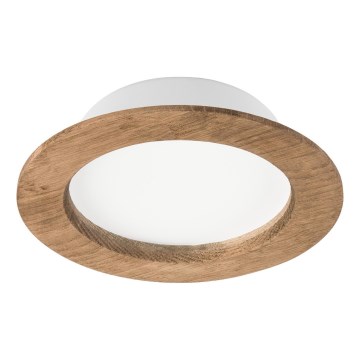 LED Вградена лампа WOODY SPOT LED/12,5W/230V 4000K орех Ø 16 см