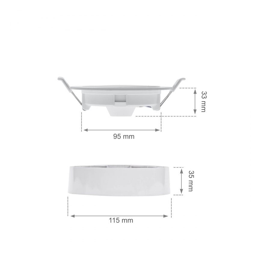 LED вградено осветително тяло ALGINE 2 в 1 LED/6W/230V 4000K бяло