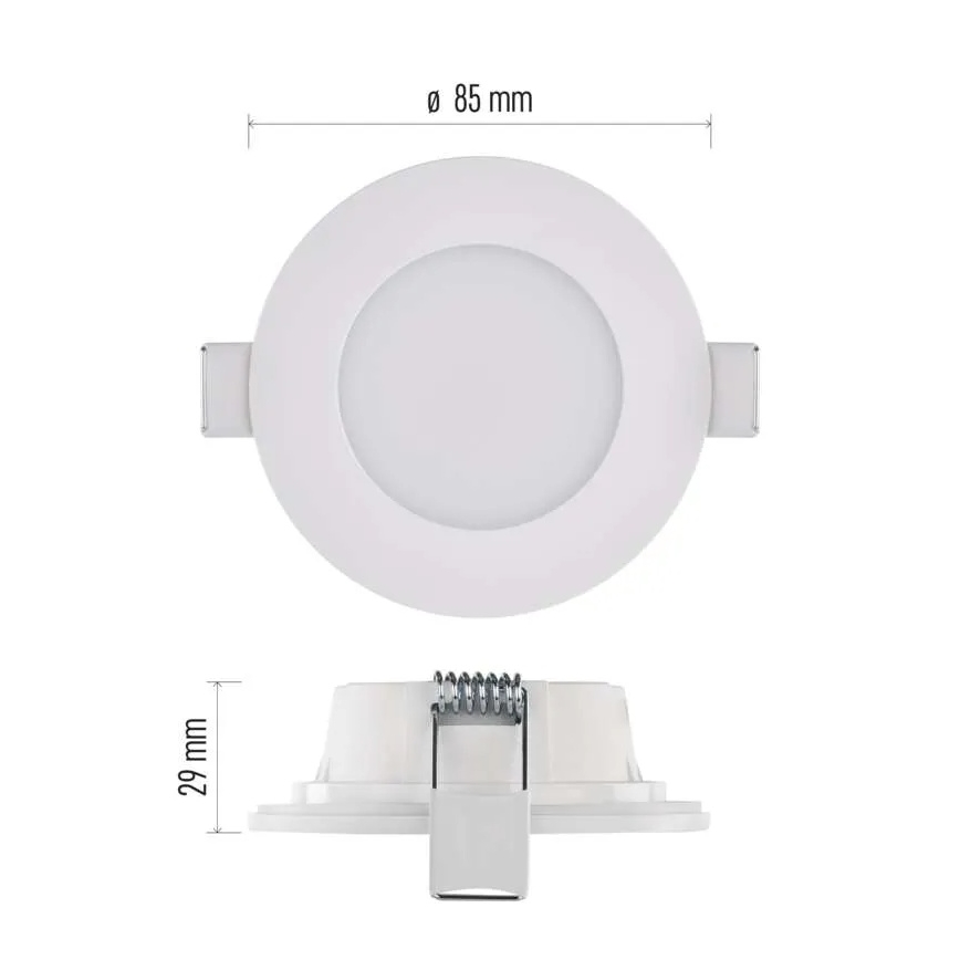 LED Вградено осветително тяло за баня LORI LED/4,5W/230V IP65 2700/4000K Ø 8,5 см бяло