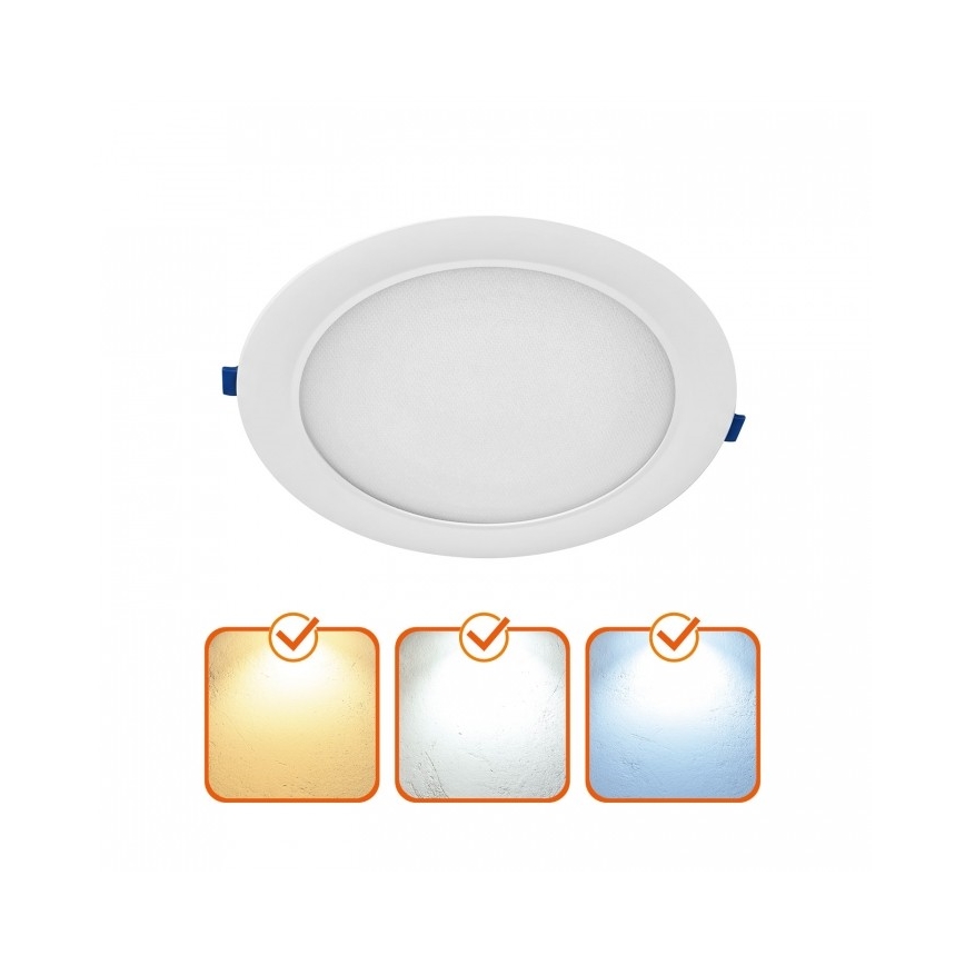 LED вградено осветително тяло SIGARO LED/24W/230V 3000/4000/6500K Ø 22 см, бяло