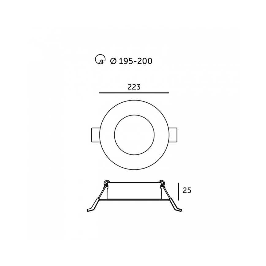 LED вградено осветително тяло SIGARO LED/24W/230V 3000/4000/6500K Ø 22 см, бяло