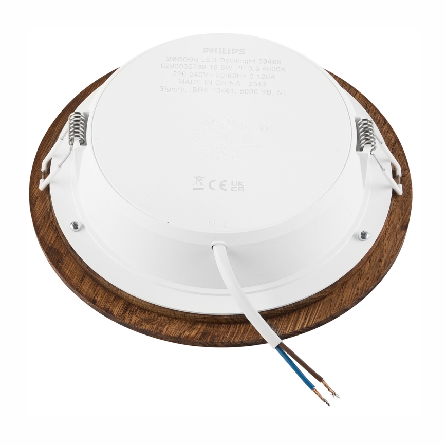 LED Вградена лампа WOODY SPOT LED/16,5W/230V 4000K череша Ø 18,5 см